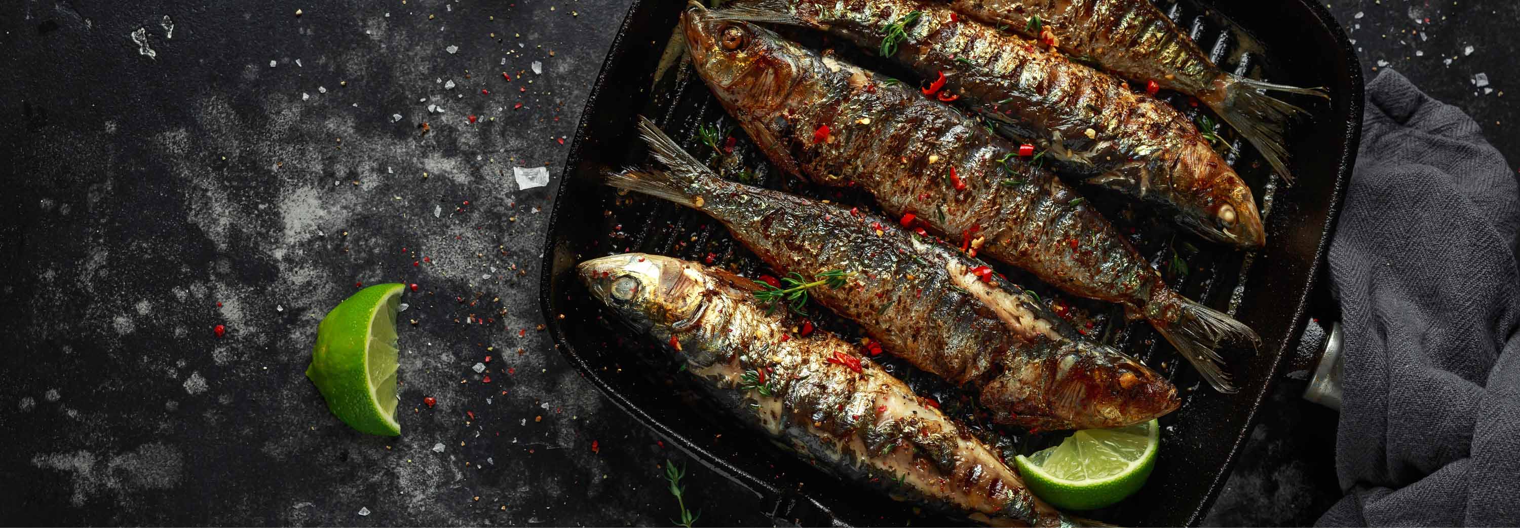 Grilled sardines