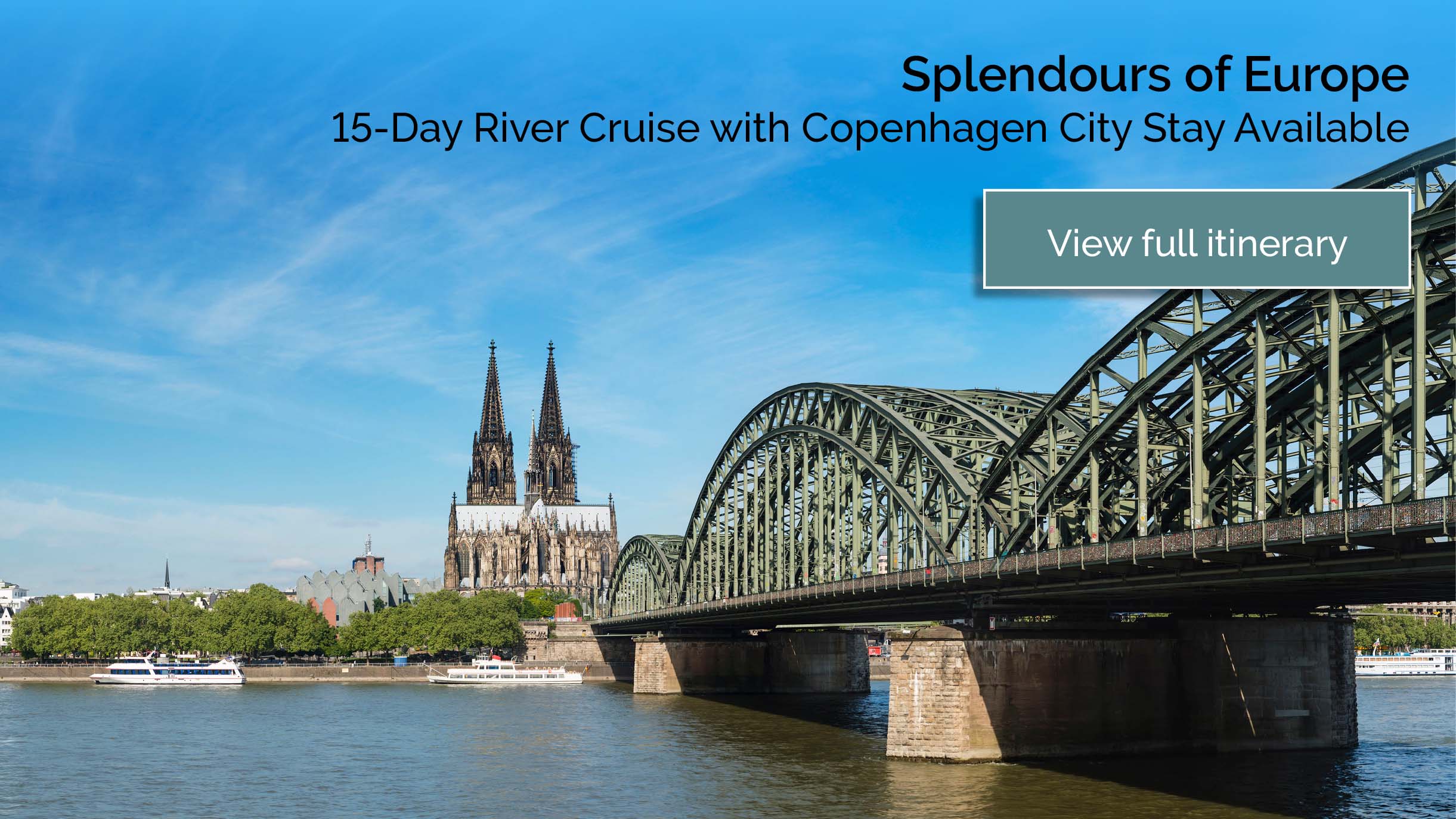 view the full Splendours of Europe 15-Day River Cruise with Copenhagen City Stay itinerary here